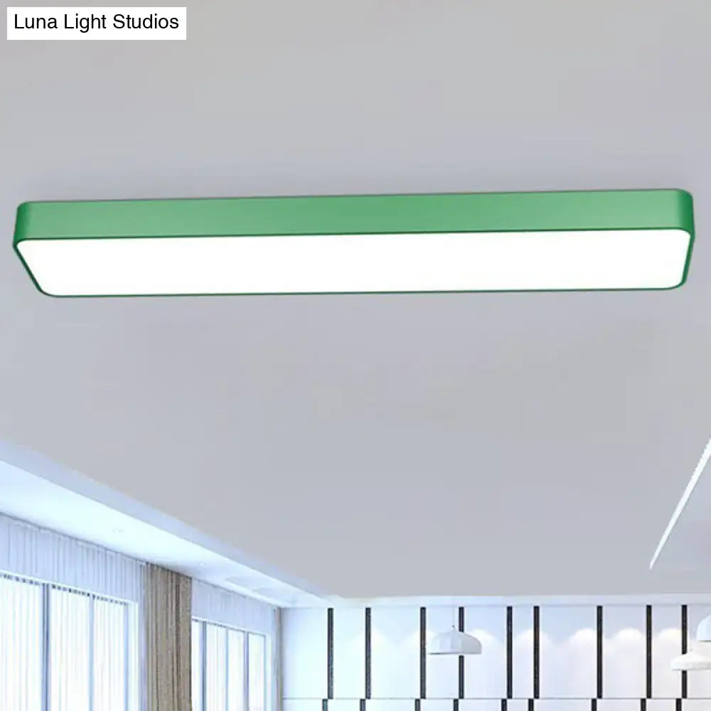 Led Nursery Lighting: Kid - Friendly Rectangular Flush Mount