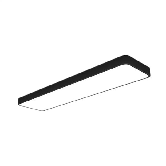 Led Nursery Lighting: Kid - Friendly Rectangular Flush Mount Black