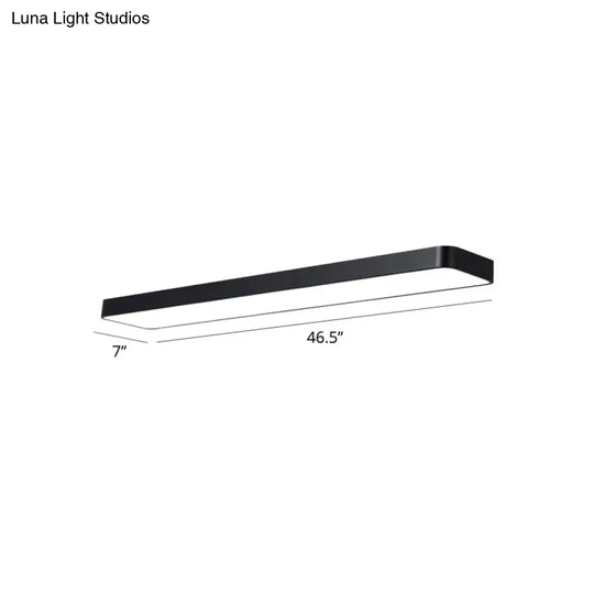 Led Office Ceiling Light - Modern Nordic Acrylic Flush Mount Fixture Black / 46.5