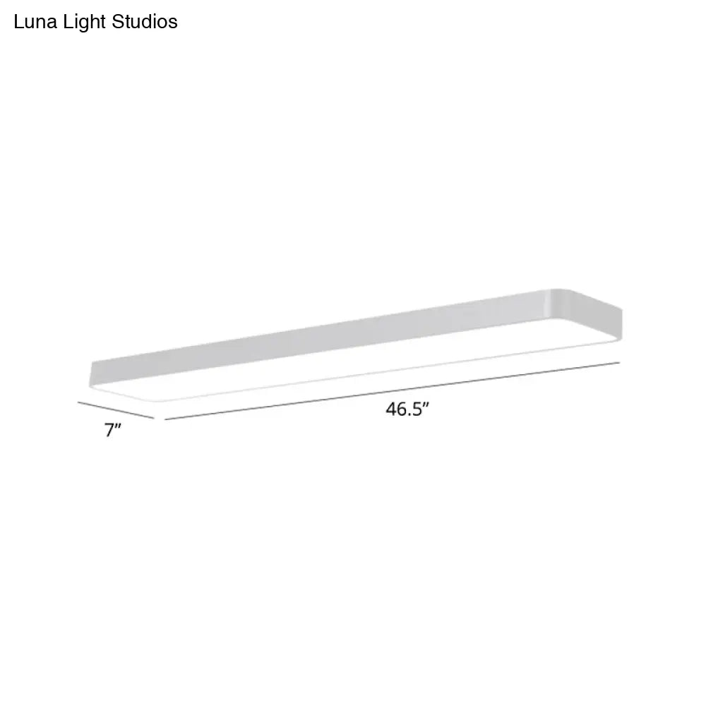 Led Office Ceiling Light - Modern Nordic Acrylic Flush Mount Fixture White / 46.5