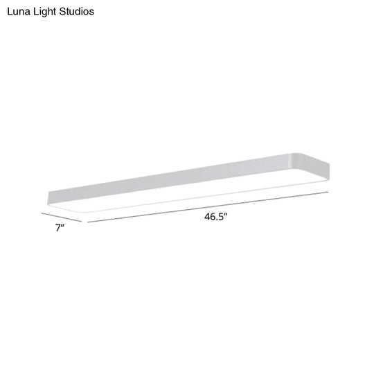 Led Office Ceiling Light - Modern Nordic Acrylic Flush Mount Fixture White / 46.5