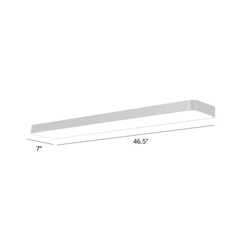 Led Office Ceiling Light - Modern Nordic Acrylic Flush Mount Fixture White / 46.5’