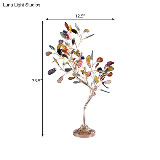 Led Rose Gold Flower Branch Acrylic Table Lamp