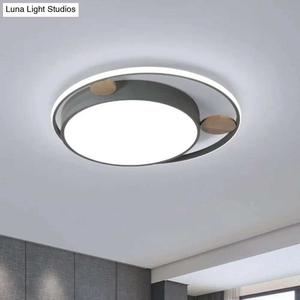 Led Round Acrylic Flush Mount Ceiling Light For Kids Bedroom – Minimalist Design