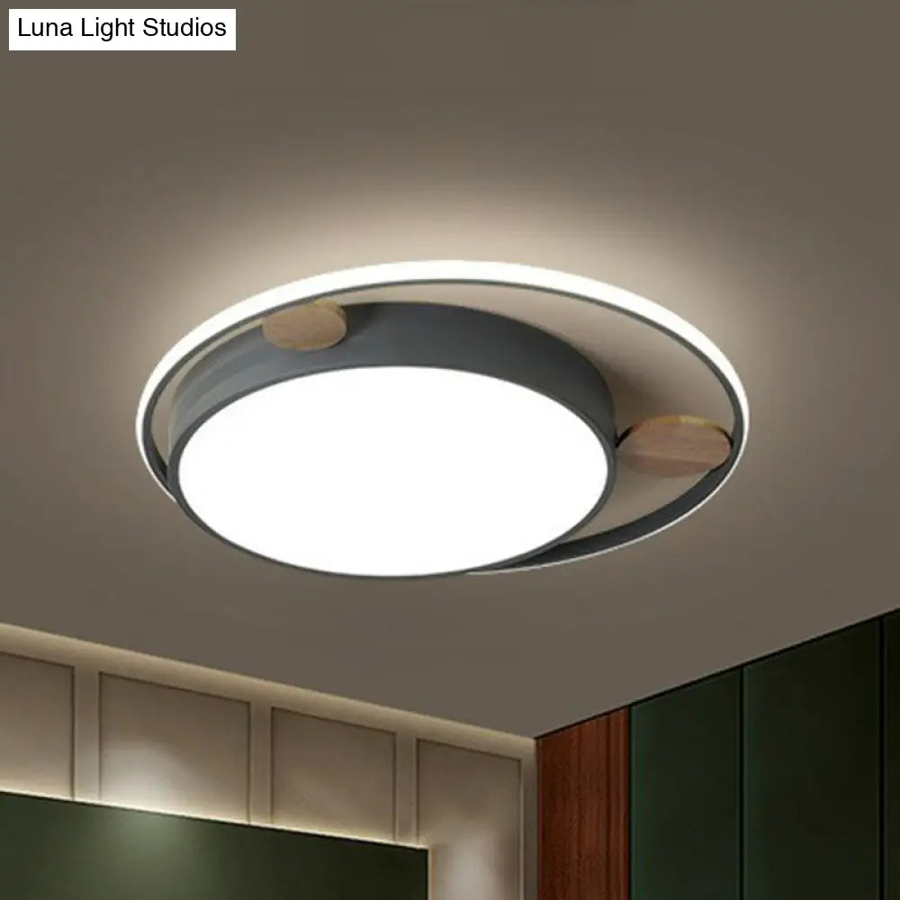 Led Round Acrylic Flush Mount Ceiling Light For Kids Bedroom – Minimalist Design