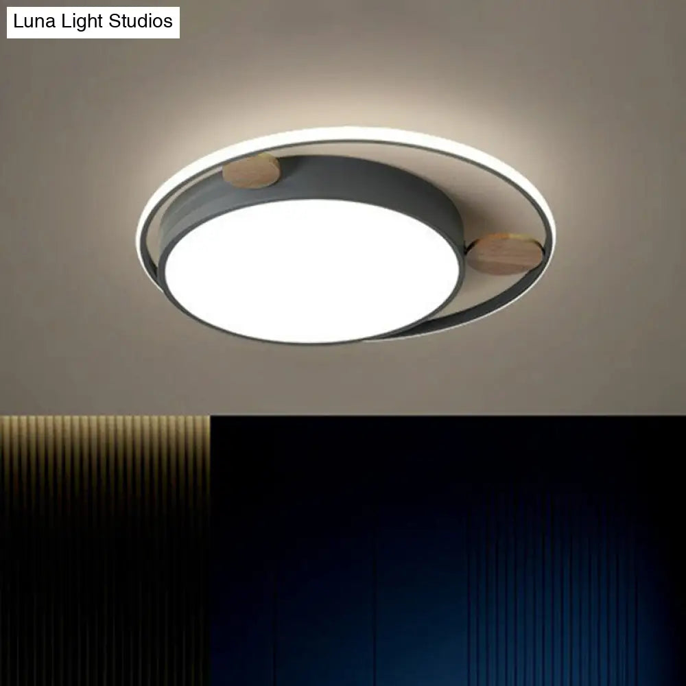 Led Round Acrylic Flush Mount Ceiling Light For Kids Bedroom Minimalist Design