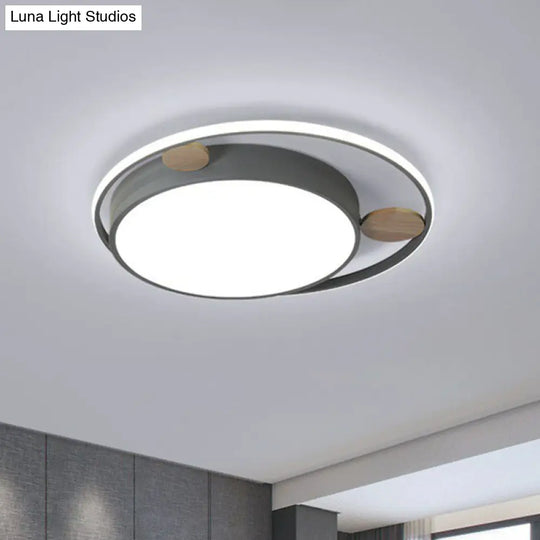 Led Round Acrylic Flush Mount Ceiling Light For Kids Bedroom Minimalist Design