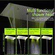 LED Shower System Thermostatic Shower 5 Ways Column Mist Waterfall Mist Chrome Bathroom Set shower Faucet