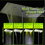 LED Shower System Thermostatic Shower 5 Ways Column Mist Waterfall Mist Chrome Bathroom Set shower Faucet