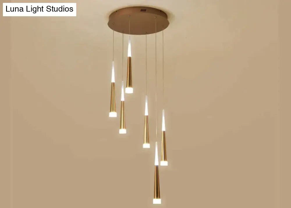 Led Simple Pendant Lights Gold Lamp For Living Room Lustre Ceiling Fixtures