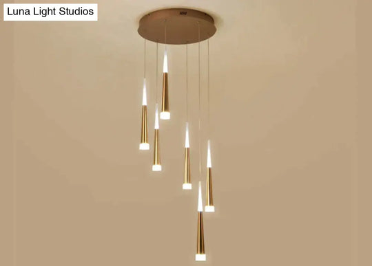 Led Simple Pendant Lights Gold Lamp For Living Room Lustre Ceiling Fixtures