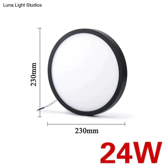 Led Surface Mounted Ceiling Light 24W 28W 38W Lampada Led Lamp Black / 24W Warm White Ceiling