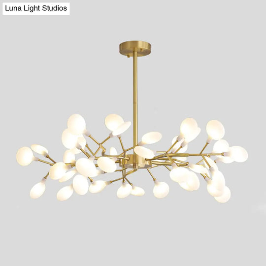 Modern Led Ceiling Chandelier: Tree Branch Design Metallic Finish 45 / Brass B