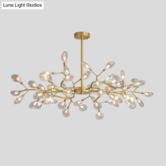 Modern Led Ceiling Chandelier: Tree Branch Design Metallic Finish 54 / Brass D