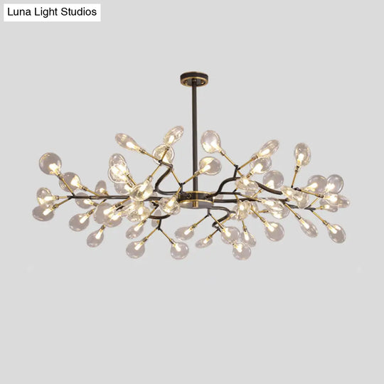 Modern Led Ceiling Chandelier: Tree Branch Design Metallic Finish 54 / Black D