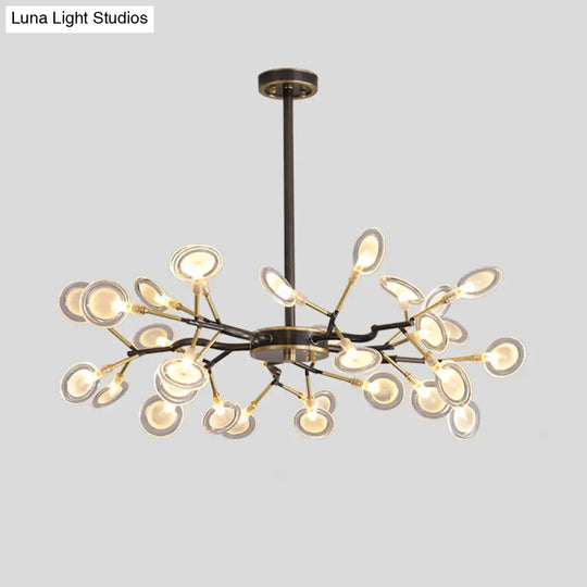 Modern Led Ceiling Chandelier: Tree Branch Design Metallic Finish 30 / Black A