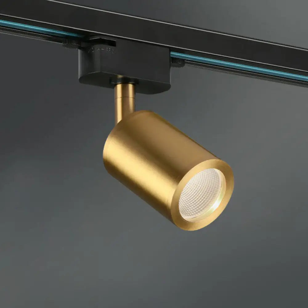 Led Tube Spotlight Track Lighting - Postmodern Metal Black & Gold Semi - Flush Ceiling Light 1 /