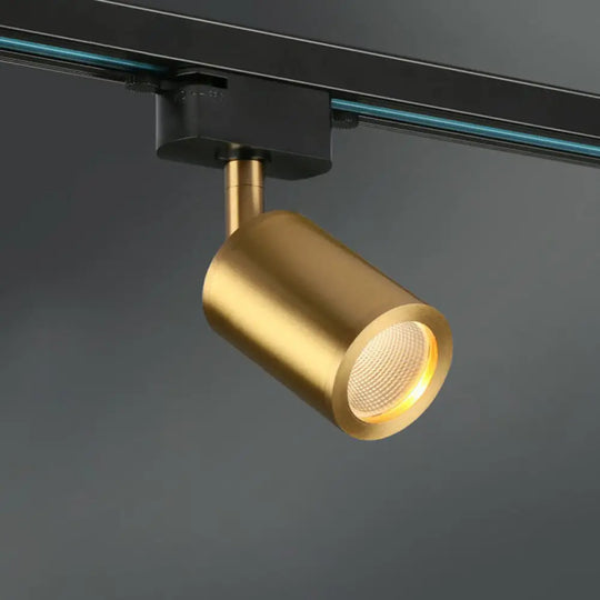 Led Tube Spotlight Track Lighting - Postmodern Metal Black & Gold Semi - Flush Ceiling Light 1 /