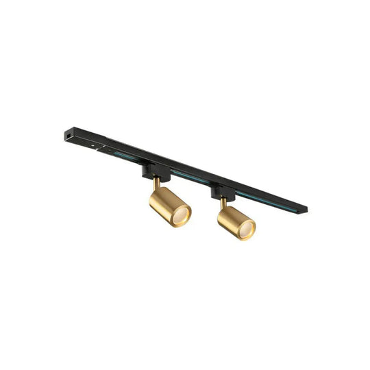 Led Tube Spotlight Track Lighting - Postmodern Metal Black & Gold Semi - Flush Ceiling Light 2 /