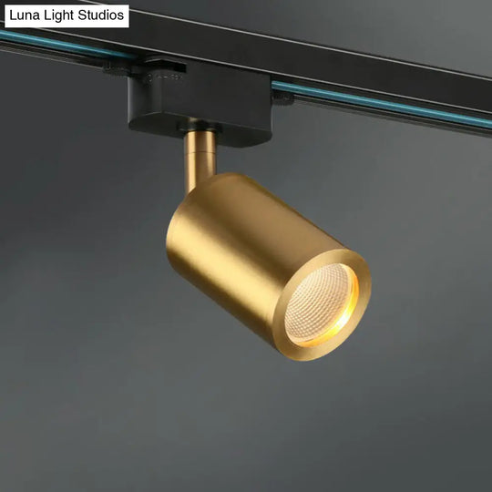 Led Tube Spotlight Track Lighting - Postmodern Metal Black & Gold Semi-Flush Ceiling Light 1 / Warm