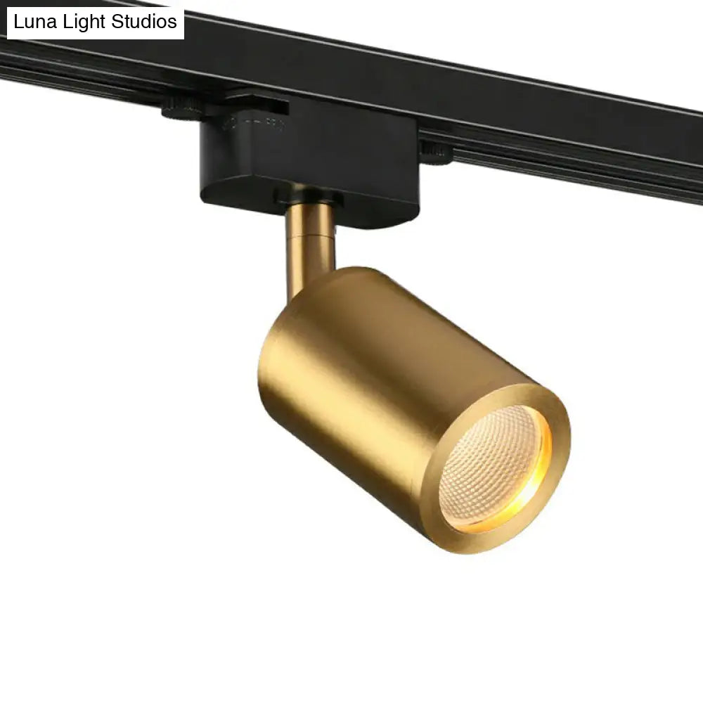 Led Tube Spotlight Track Lighting - Postmodern Metal Black & Gold Semi - Flush Ceiling Light