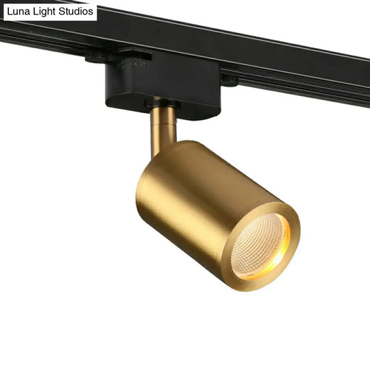 Led Tube Spotlight Track Lighting - Postmodern Metal Black & Gold Semi - Flush Ceiling Light
