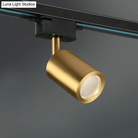 Led Tube Spotlight Track Lighting - Postmodern Metal Black & Gold Semi-Flush Ceiling Light 1 /