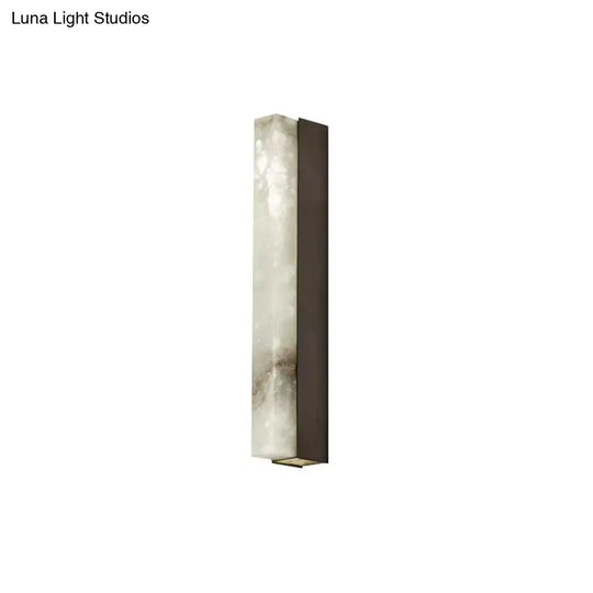 Led Wall Lighting Simplicity: Rectangular Mica Living Room Sconce