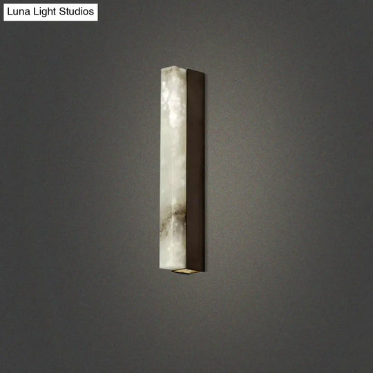 Led Wall Lighting Simplicity: Rectangular Mica Living Room Sconce