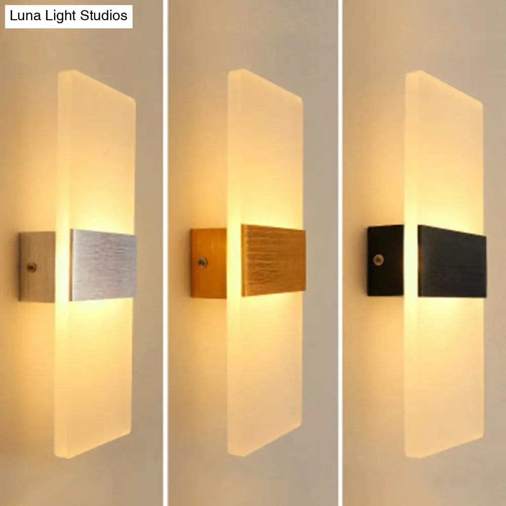 Led Wall Sconce Light With Acrylic Simplicity For Corridors