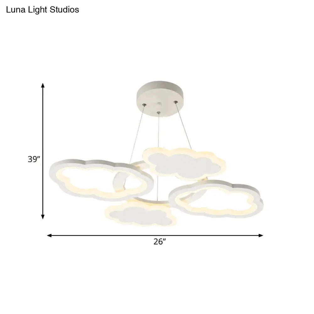 Lena’s Nordic Acrylic Cloud Led Bedroom Pendant - Warm/White Light Lighting