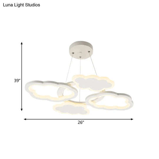 Lena’s Nordic Acrylic Cloud Led Bedroom Pendant - Warm/White Light Lighting