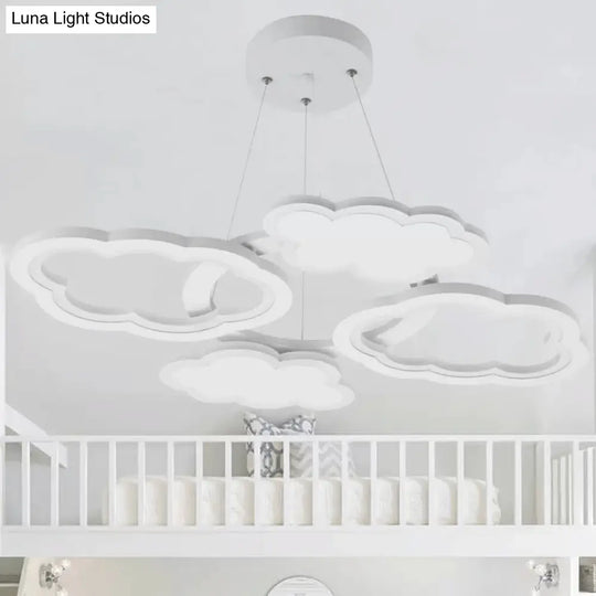 Nordic Acrylic Led Cloud Ceiling Pendant Light For Bedroom - Warm/White Lighting White /