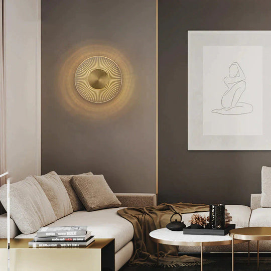 Light Luxury Modern Living Room Bedroom Copper Wall Lamp