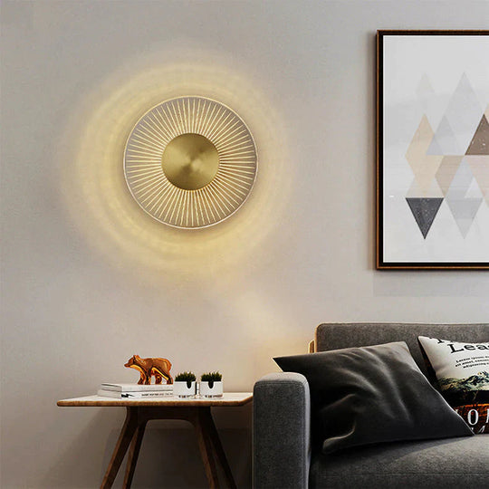 Light Luxury Modern Living Room Bedroom Copper Wall Lamp