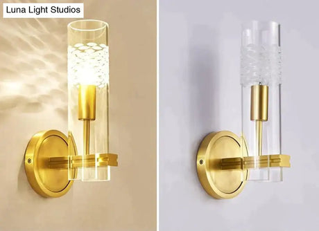 Light Luxury New Study Room Bedside Corridor Full Copper Wall Lamp Single head / Without light source Copper Wall Lamps