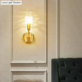 Light Luxury New Study Room Bedside Corridor Full Copper Wall Lamp Single head / Without light source Copper Wall Lamps