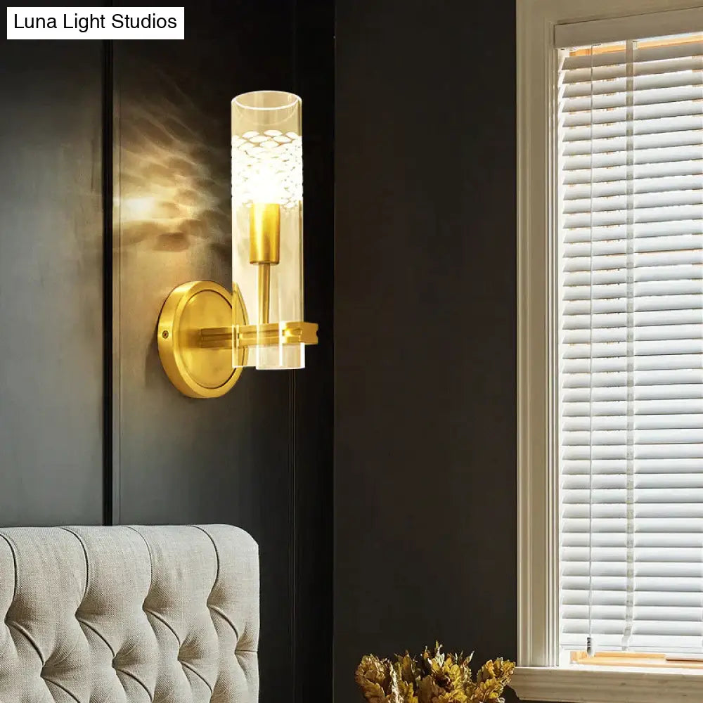 Light Luxury New Study Room Bedside Corridor Full Copper Wall Lamp Single head / Without light source Copper Wall Lamps