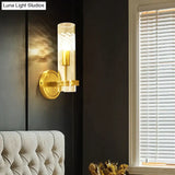 Light Luxury New Study Room Bedside Corridor Full Copper Wall Lamp Single head / Without light source Copper Wall Lamps