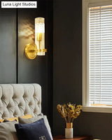 Light Luxury New Study Room Bedside Corridor Full Copper Wall Lamp Single head / Without light source Copper Wall Lamps