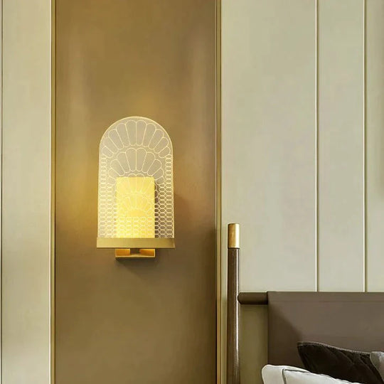 Light Luxury Post-Modern All-Copper Wall Lamp Copper Lamps