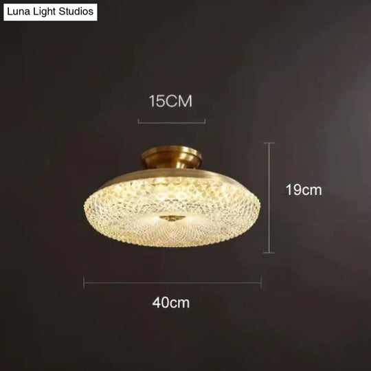 Light Luxury Post Modern Led Copper Ceiling Lamp / Led Tricolor Light
