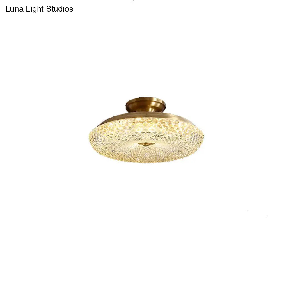 Light Luxury Post Modern Led Copper Ceiling Lamp