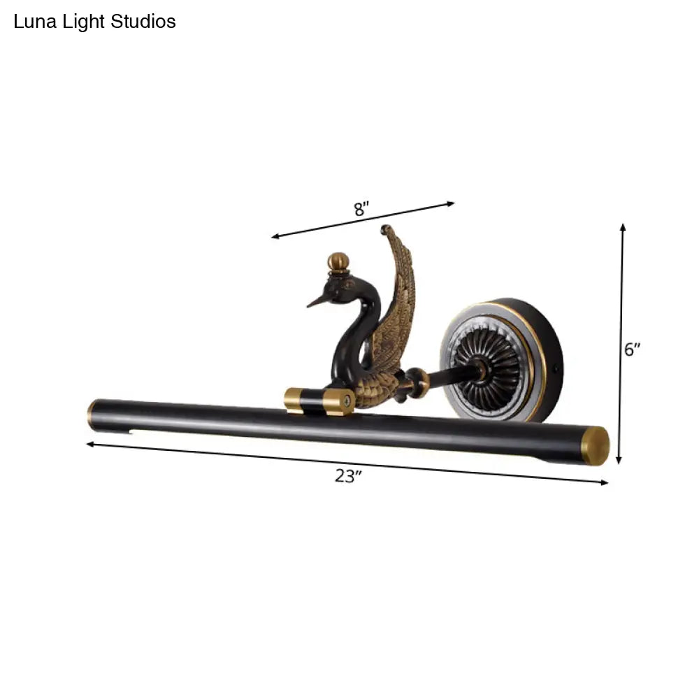 Linear Led Wall Light Fixture - Traditional Design Metal Wide Range (14/18/23) Brass/Black For