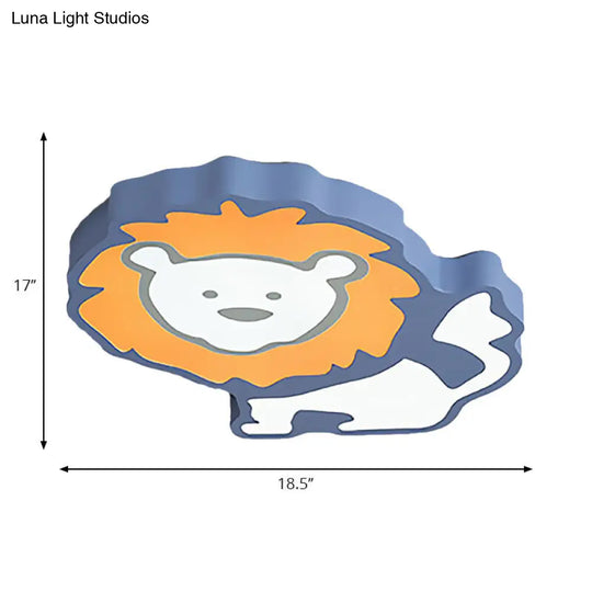 Lion Led Ceiling Lamp For Nursery And Bedroom
