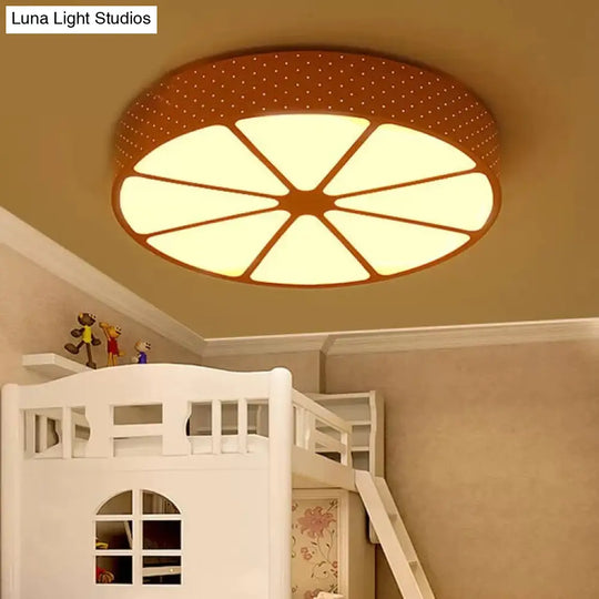 Lively Lemon-Shaped Acrylic Ceiling Mount Light: Ideal For Teens