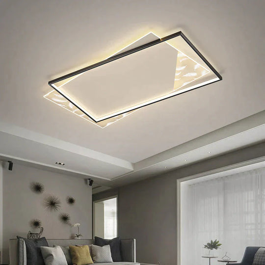 Living Room Lamp Led Light Luxury Modern Creative Feather Ceiling Rectangular Hall