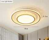 Living Room Lamp Simple Atmosphere LED Ceiling Crystal Bedroom Lamp Ceiling