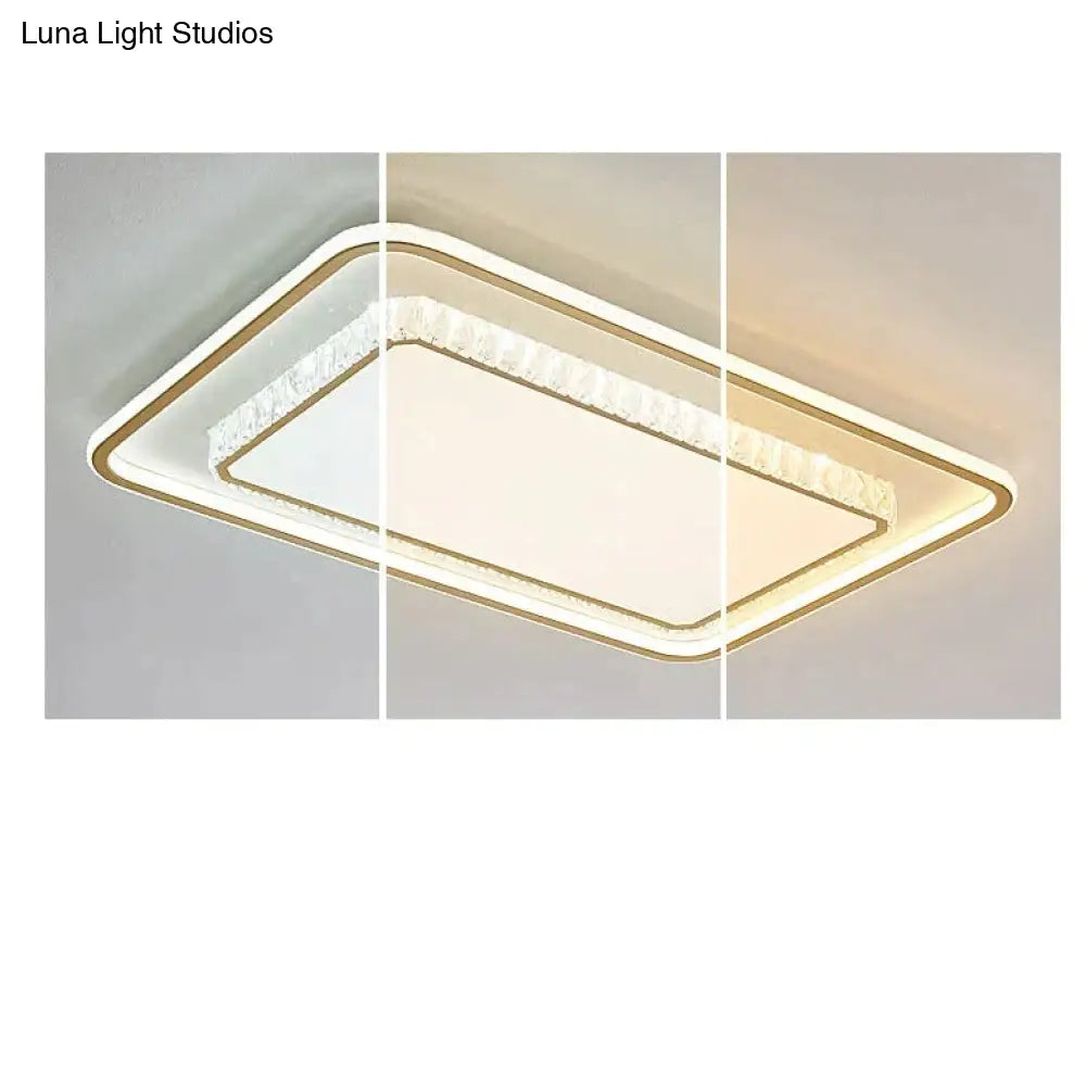 Living Room Lamp Simple Atmosphere LED Ceiling Crystal Bedroom Lamp Ceiling