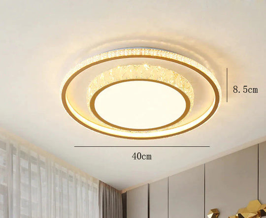 Living Room Lamp Simple Atmosphere LED Ceiling Crystal Bedroom Lamp